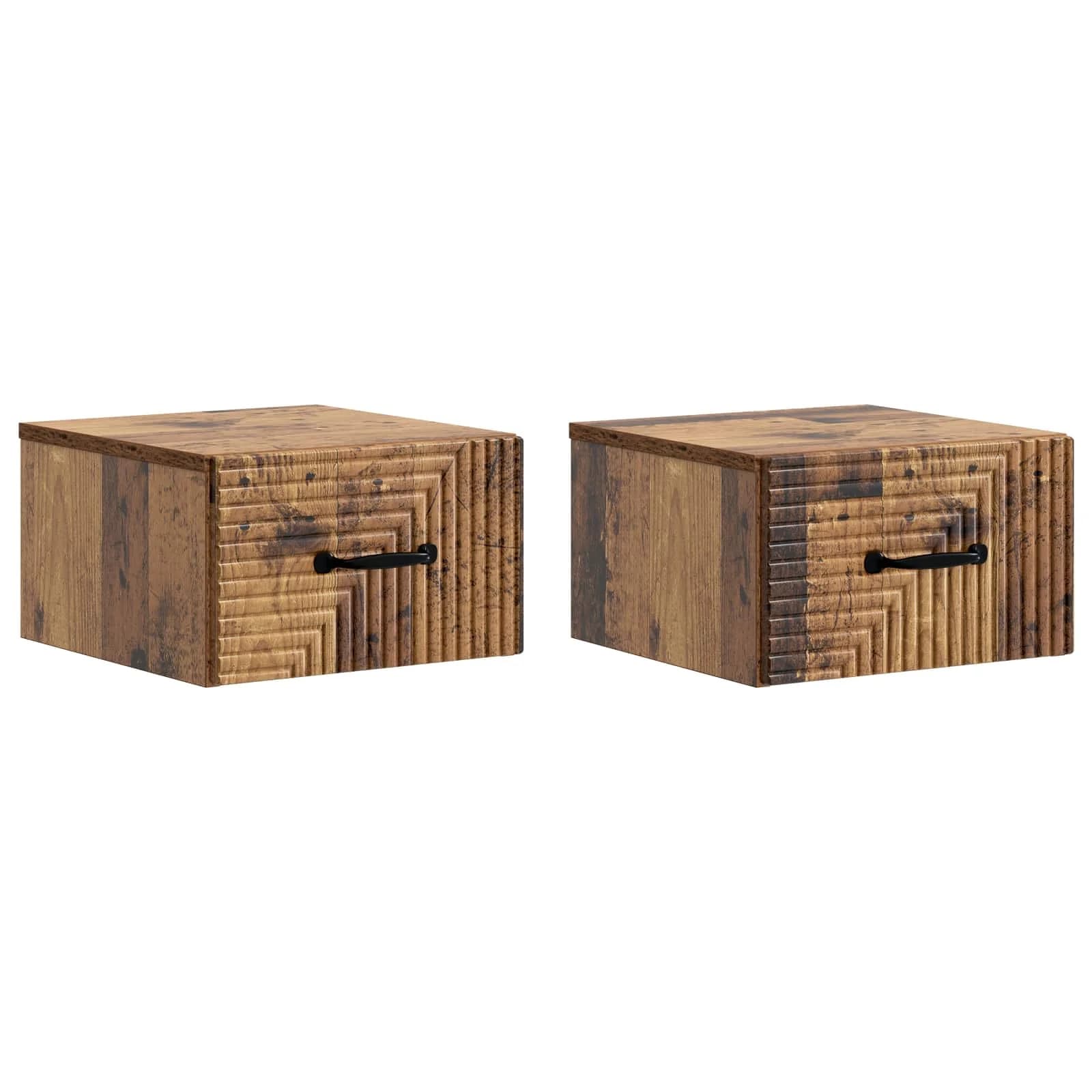 Stenski nočni omarici 2 kos Star les 34,5 x 33 x 20 cm - slika 2