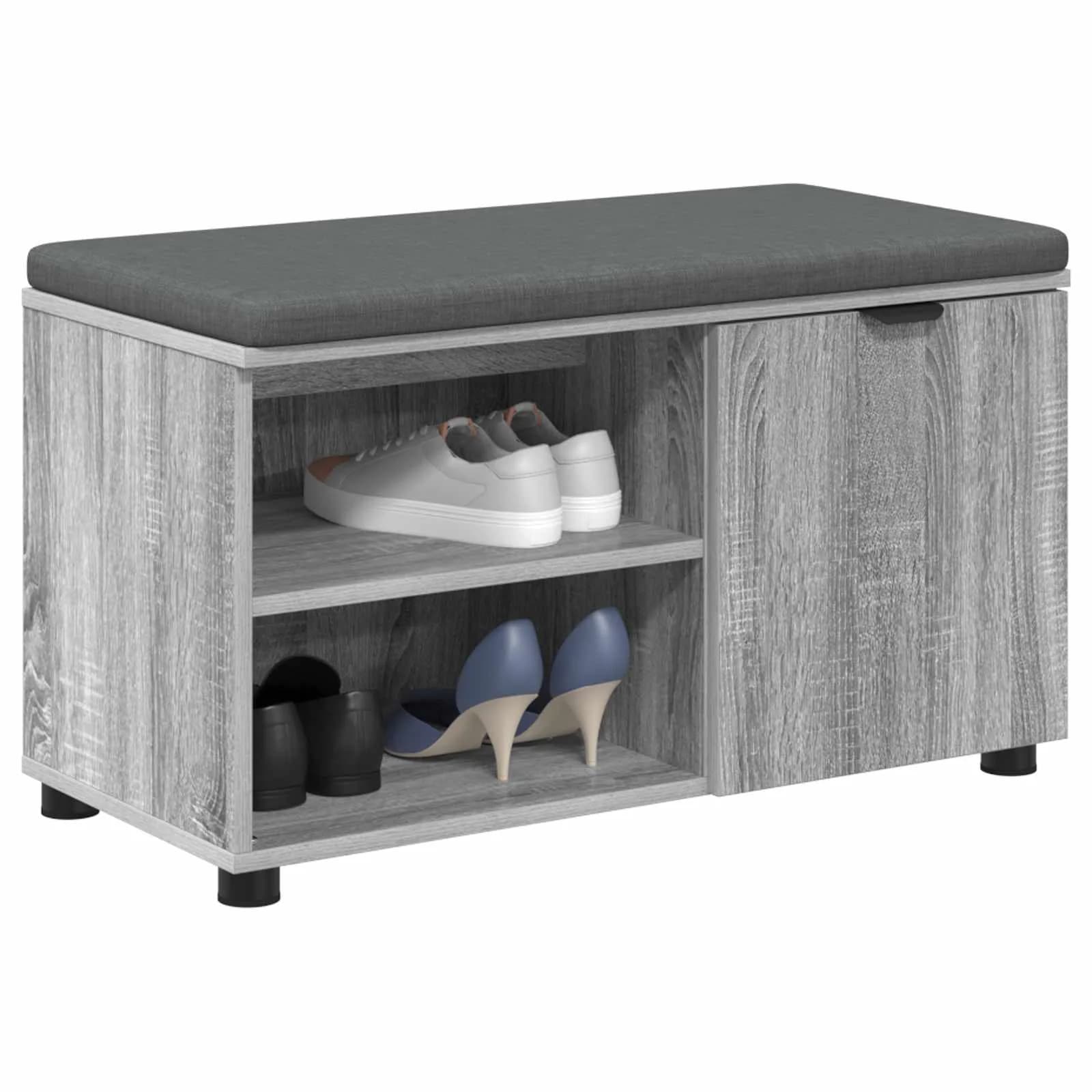 Haldna klop z blazino s polico Siva Sonoma 80 x 38 x 46 cm - slika 3