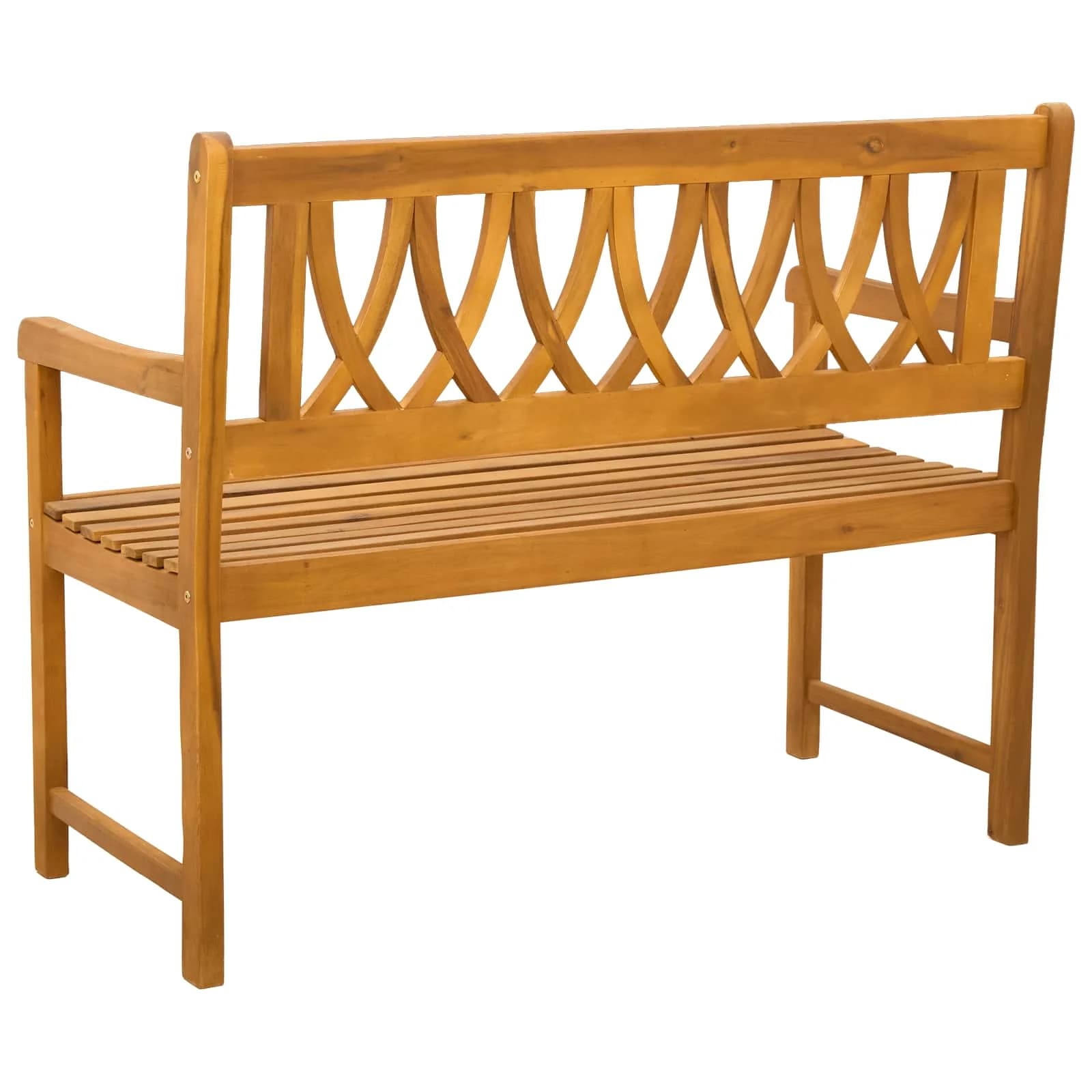 Zunanja klop Naravna 110 x 55,5 x 90 cm Masiven les akacije - slika 5