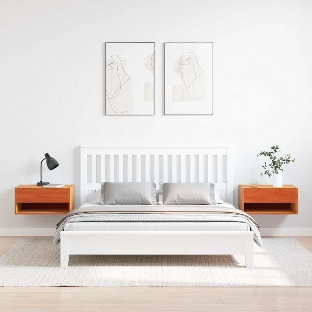 Nočna omarica 2 kos Voskast rjav 50 x 32,5 x 24 cm - slika 4