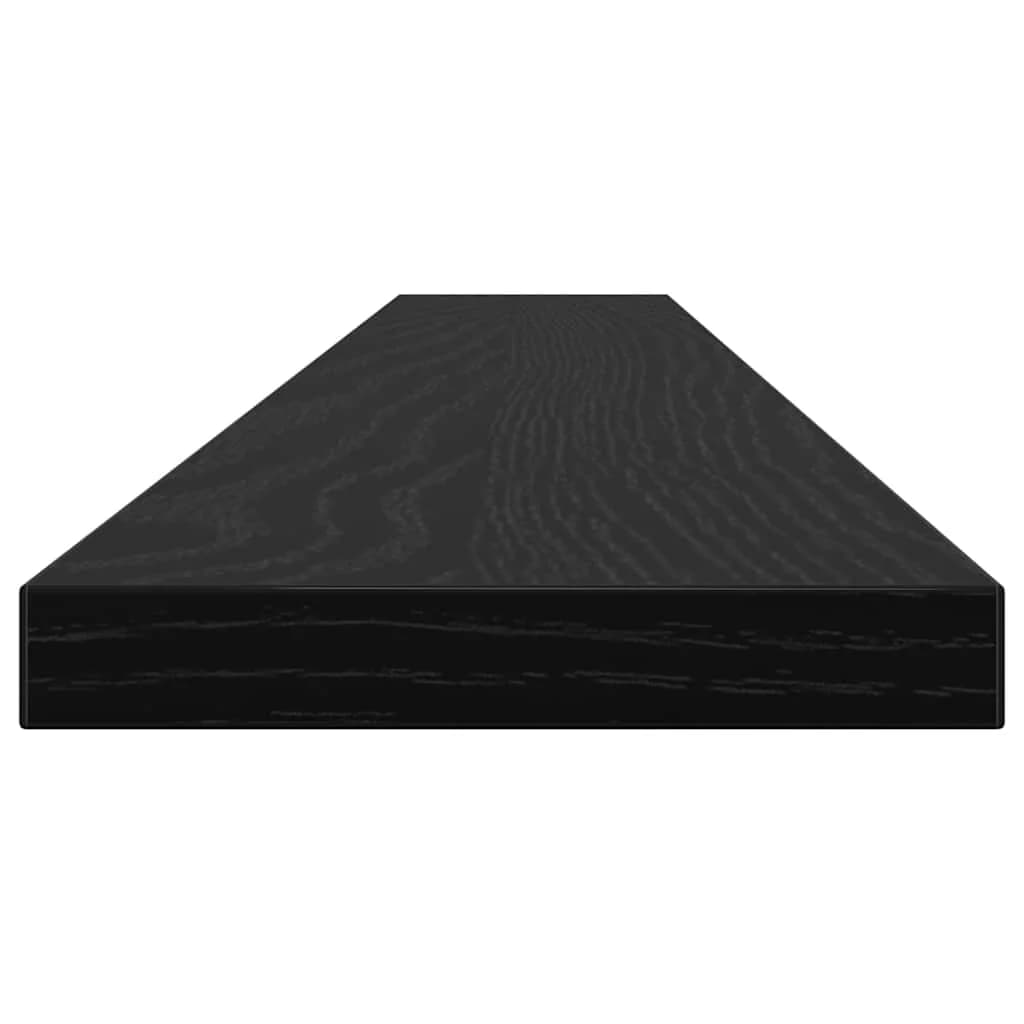 Polica za knjige 3 nivojev 4 kos 100 x 10 x 1,5 cm Črna - slika 7