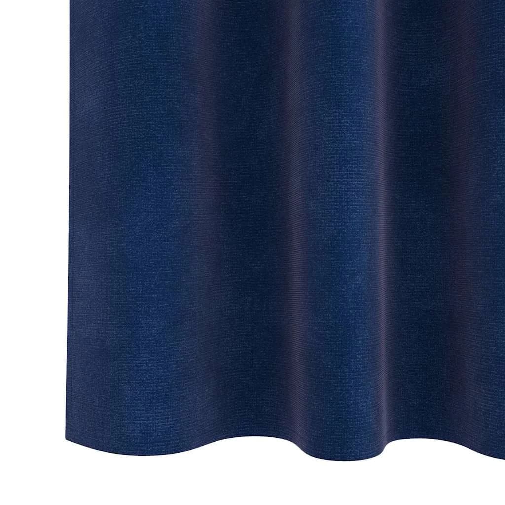 Zatemnitvene zavese 2 kos Temno modra 140 x 140 cm Žamet - slika 6