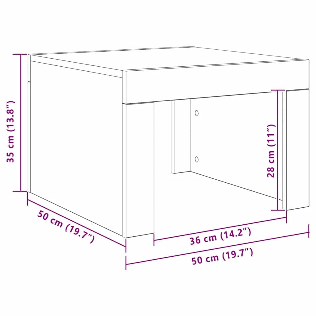 Klubska miza Star les 50 x 50 x 35 cm Inženirski les - slika 10