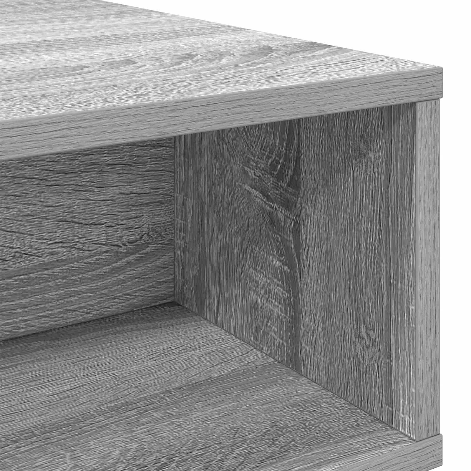 Klubska miza Siva Sonoma 80 x 46 x 35 cm Inženirski les - slika 8