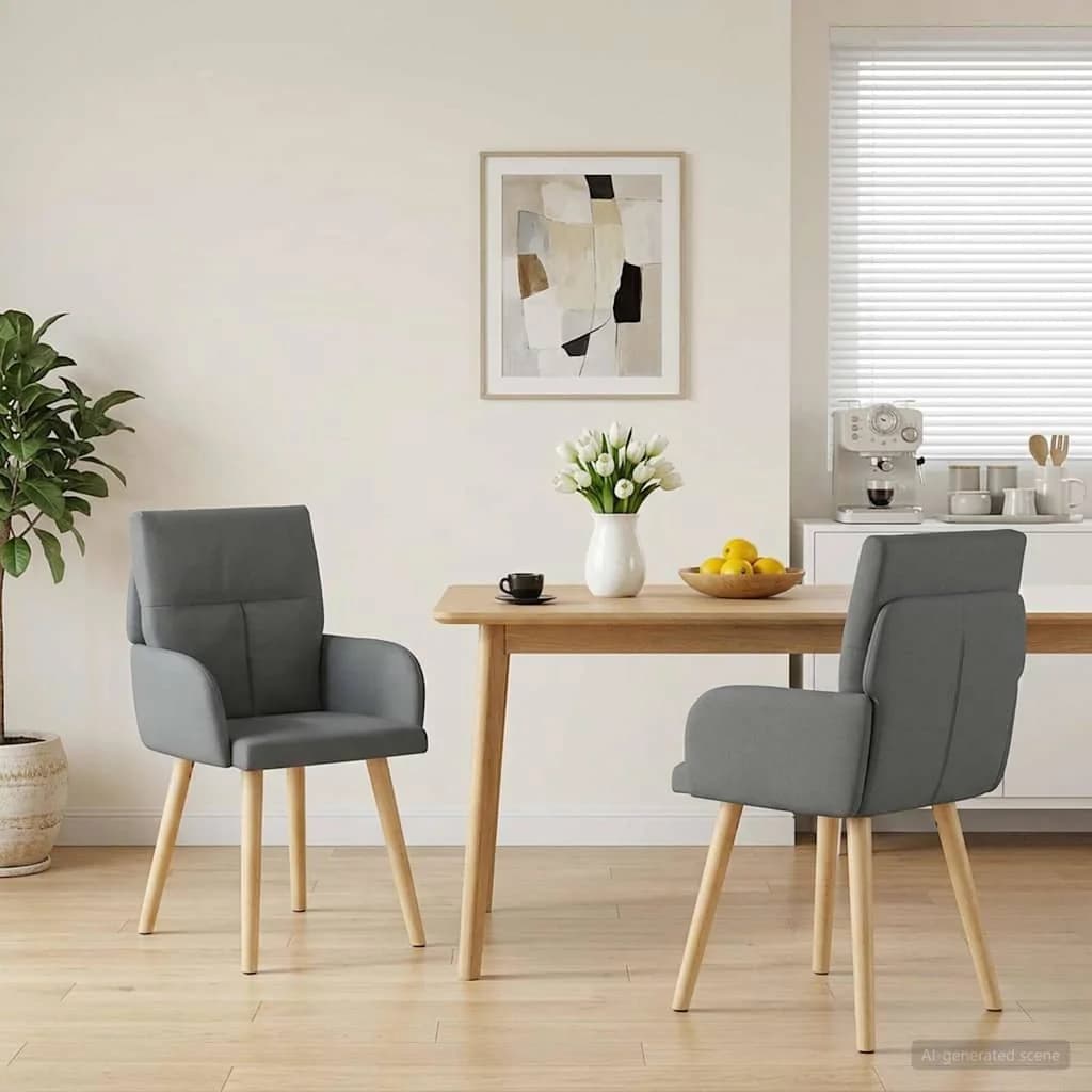 Jedilni stoli 2 kos Blago Temno siva 60 x 56 x 96 cm