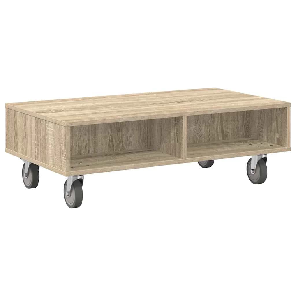 Stranska miza s kolesi Sonoma hrast 90 x 50 x 30 cm - slika 7