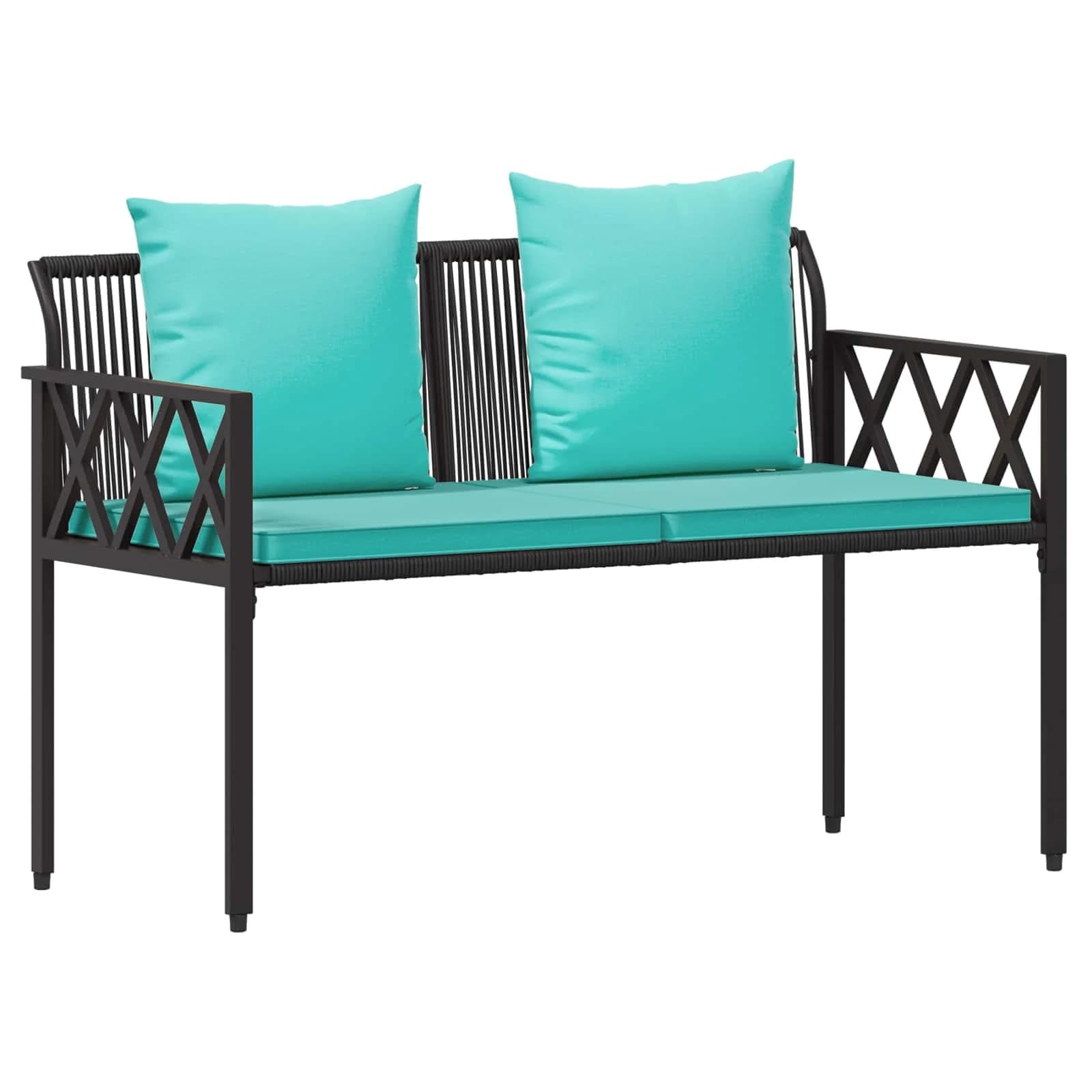 Zunanje klopi 2 -Seater 116 x 56 x 75 cm poli ratan - slika 2