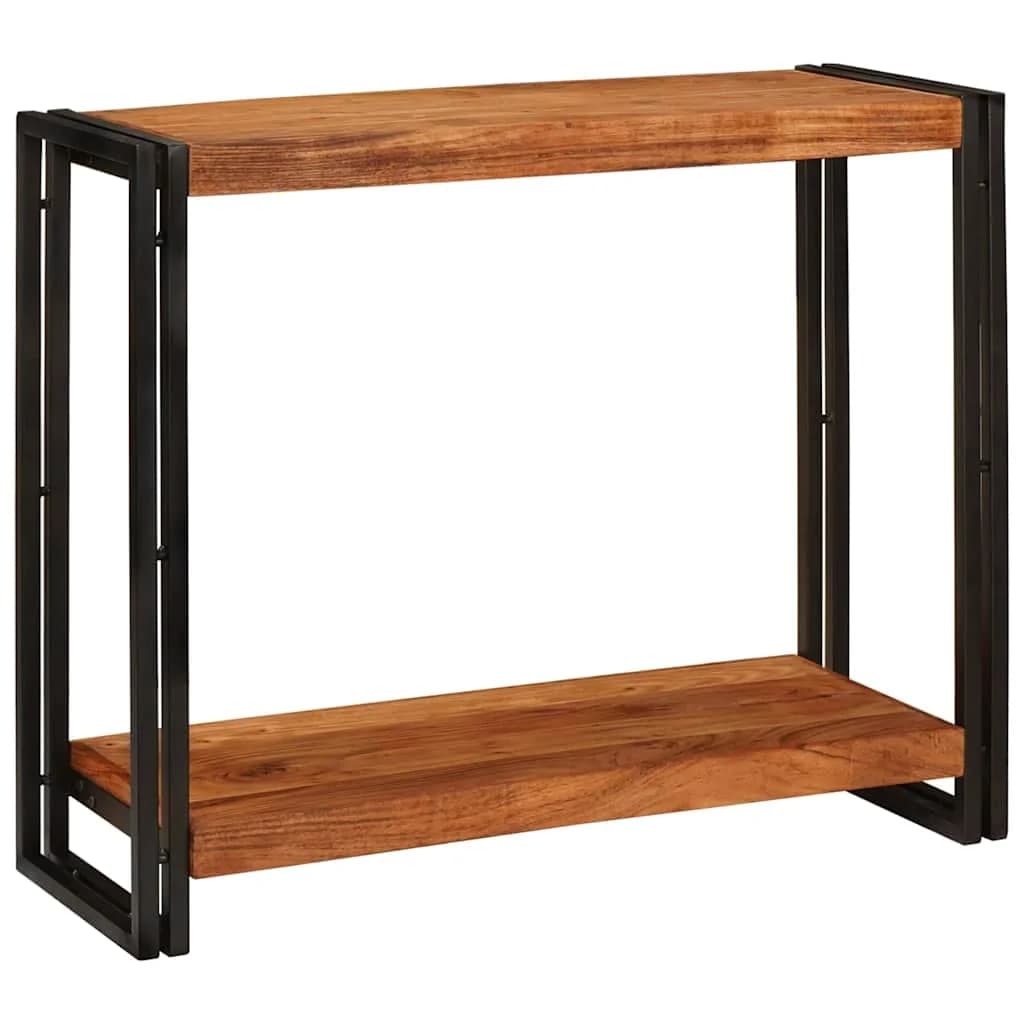 Konzolna miza Rjava 90 x 33 x 75 cm Masiven les akacije - slika 2