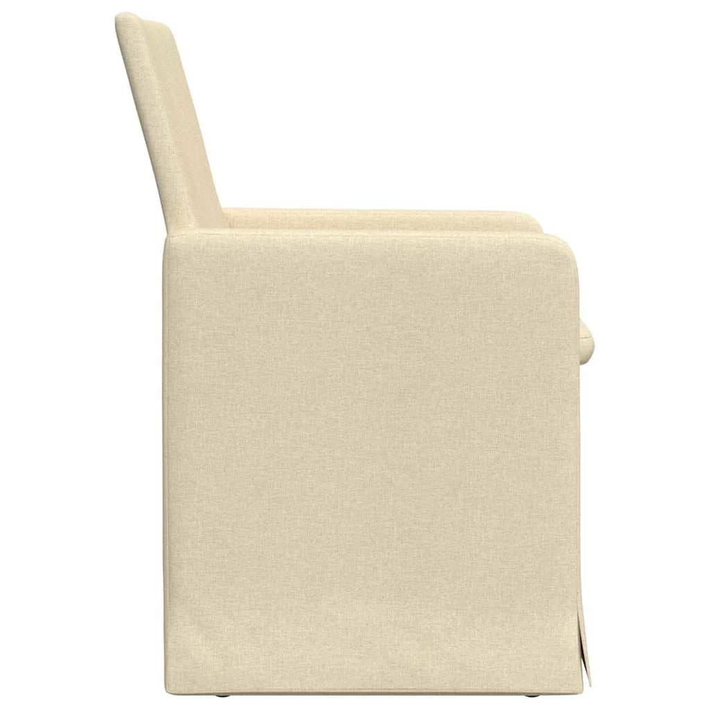 Jedilni stoli 2 kos blago krema 57 x 67 x 95 cm - slika 5