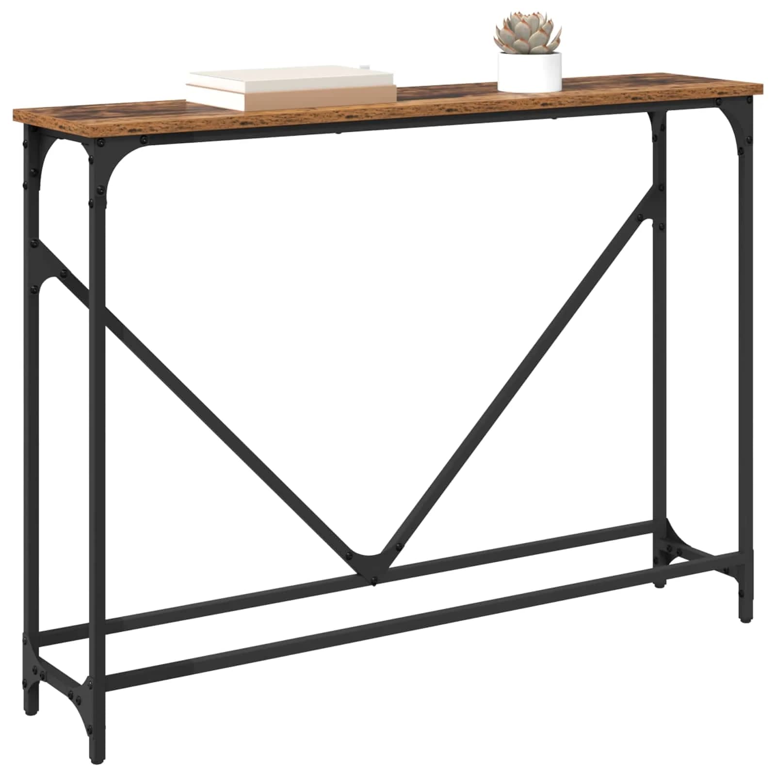 Konzolna miza Star les 102 x 23 x 75 cm Inženirski les - slika 3