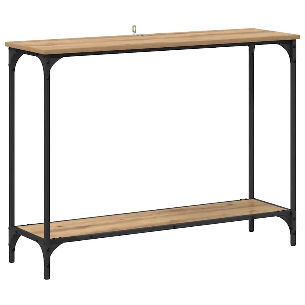 Konzolna miza artisan hrast 101 x 30.5 x 75 cm Inženirski les - slika 2