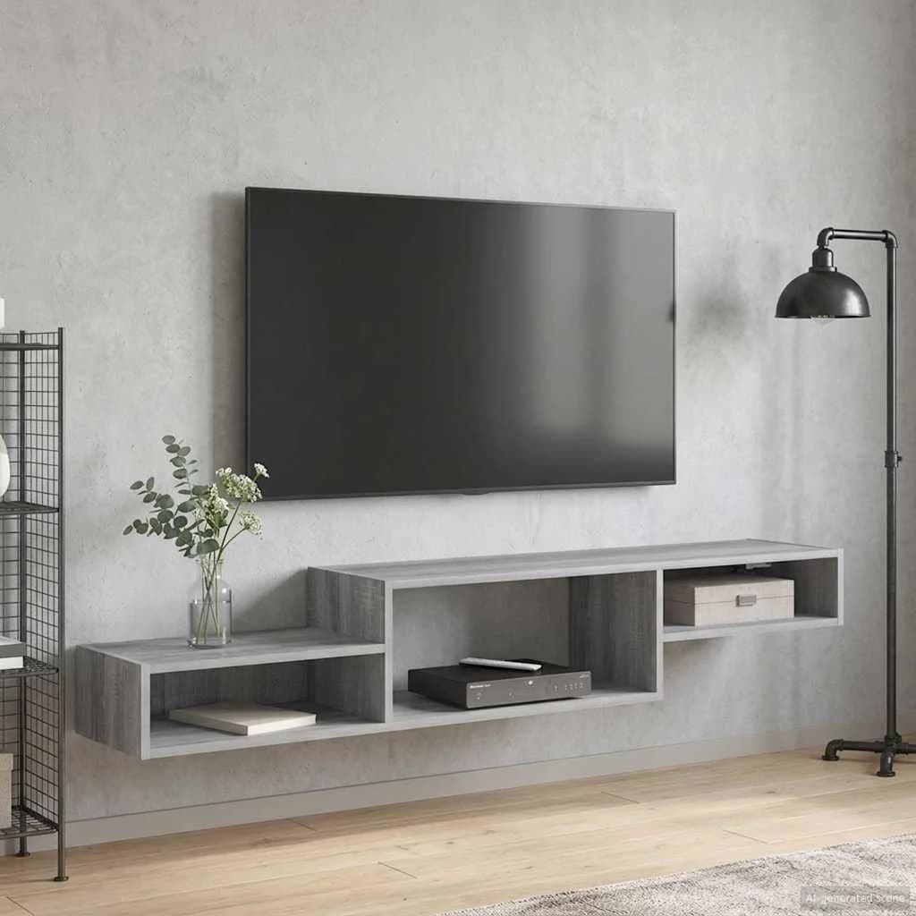Stenska TV omarica Montaža za steno Siva Sonoma