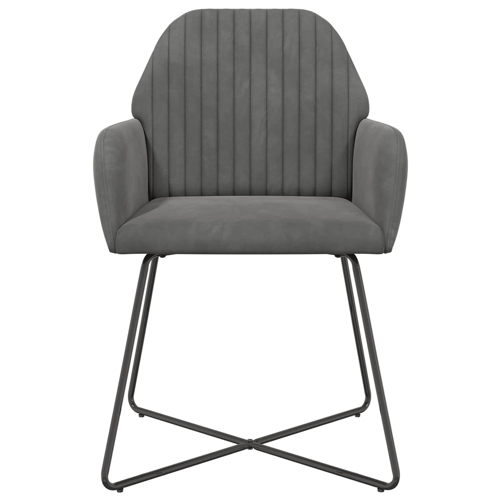 Jedilni stoli 6 kos Žamet Temno siva 55 x 50 x 84 cm - slika 3
