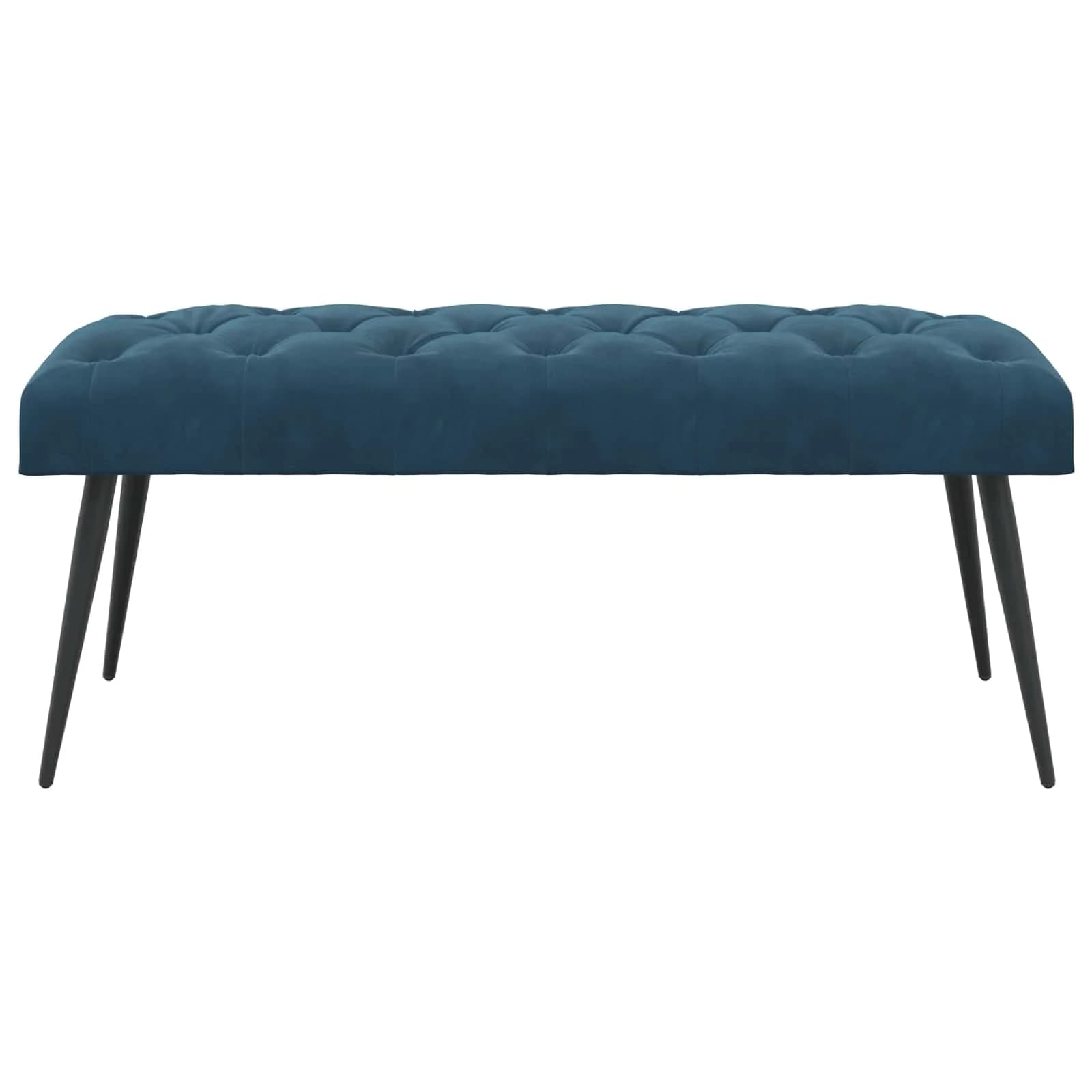 Klop s gumbnim oblazinjenjem Modra 110 x 40 x 46 cm Žamet - slika 5