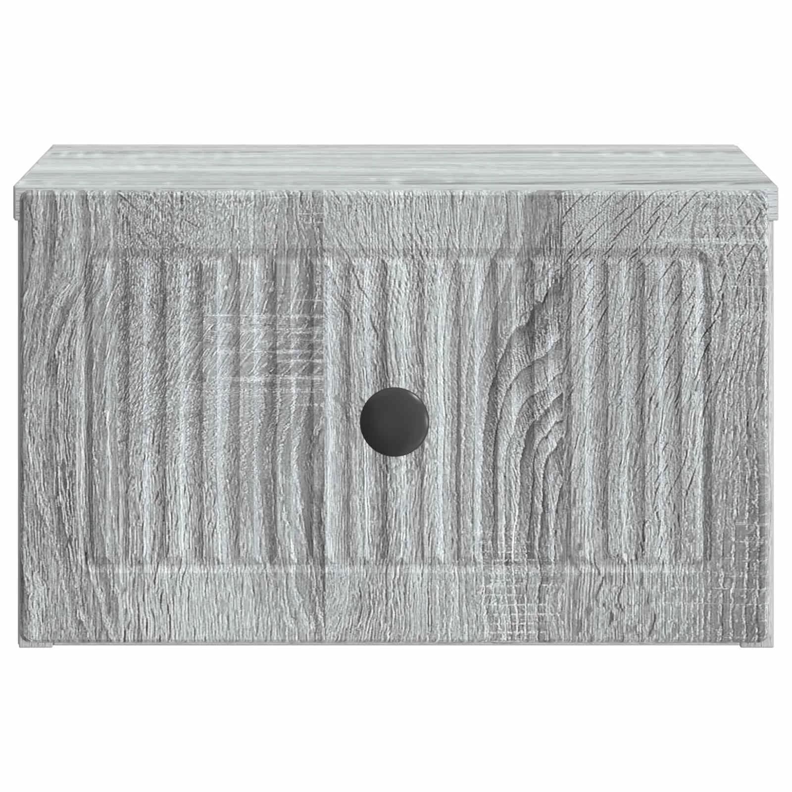 Stenski nočni omarici 2 kos Siva Sonoma 33 x 34,5 x 20 cm - slika 7