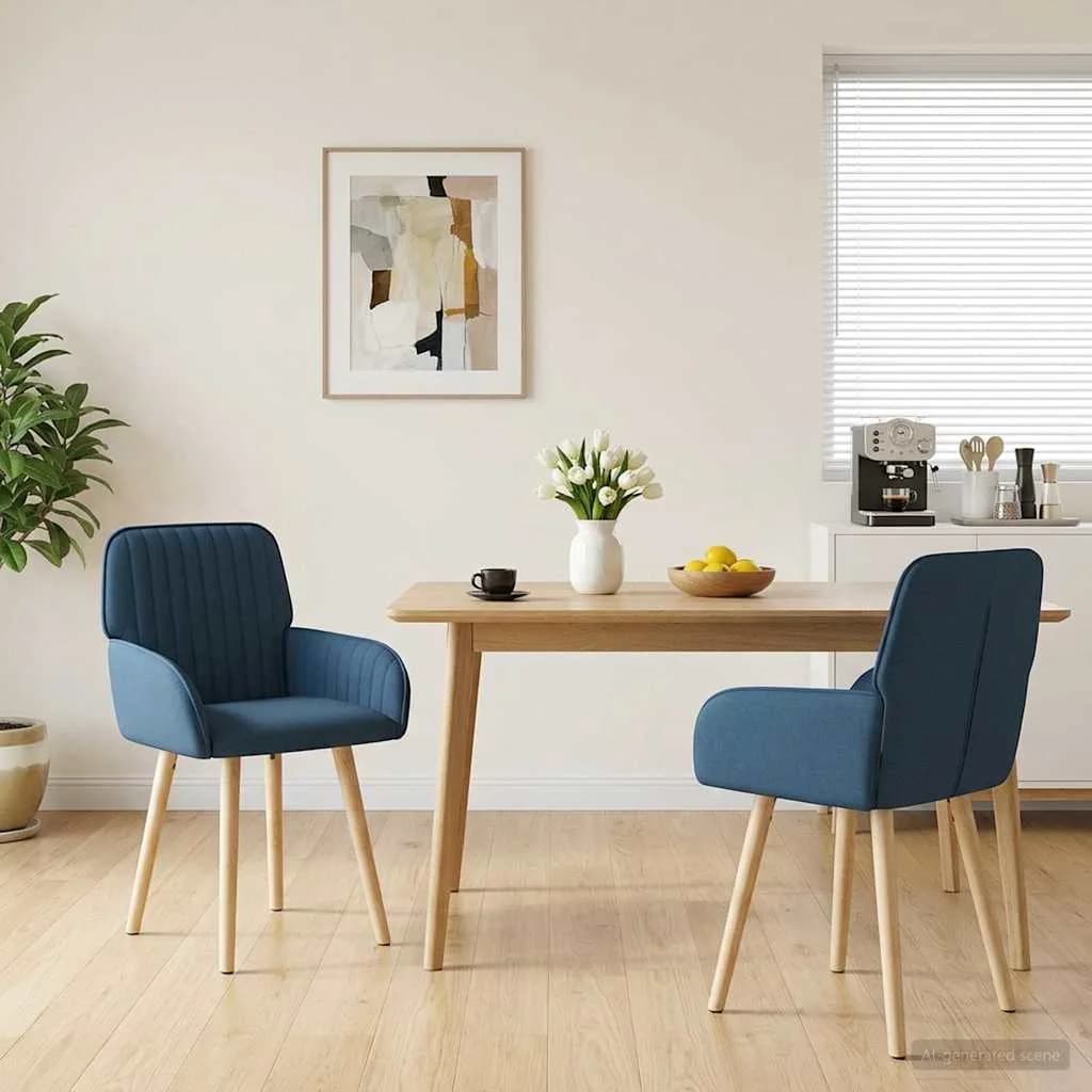 Jedilni stoli 2 kos Blago Modra 56,5 x 50 x 87,5 cm