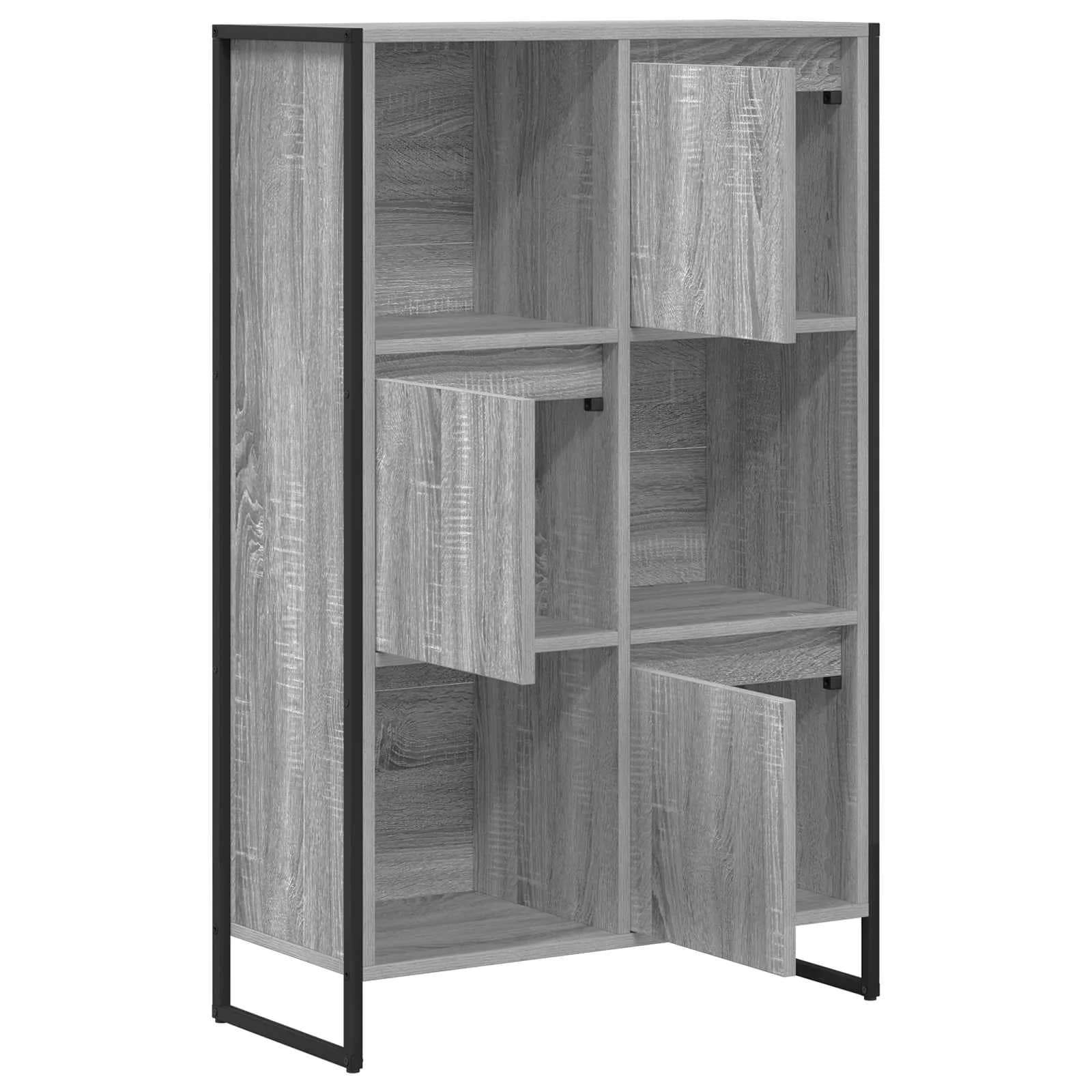 Knjigovni omar 68 x 30 x 108.5 cm Inženirski les Siva Sonoma - slika 5