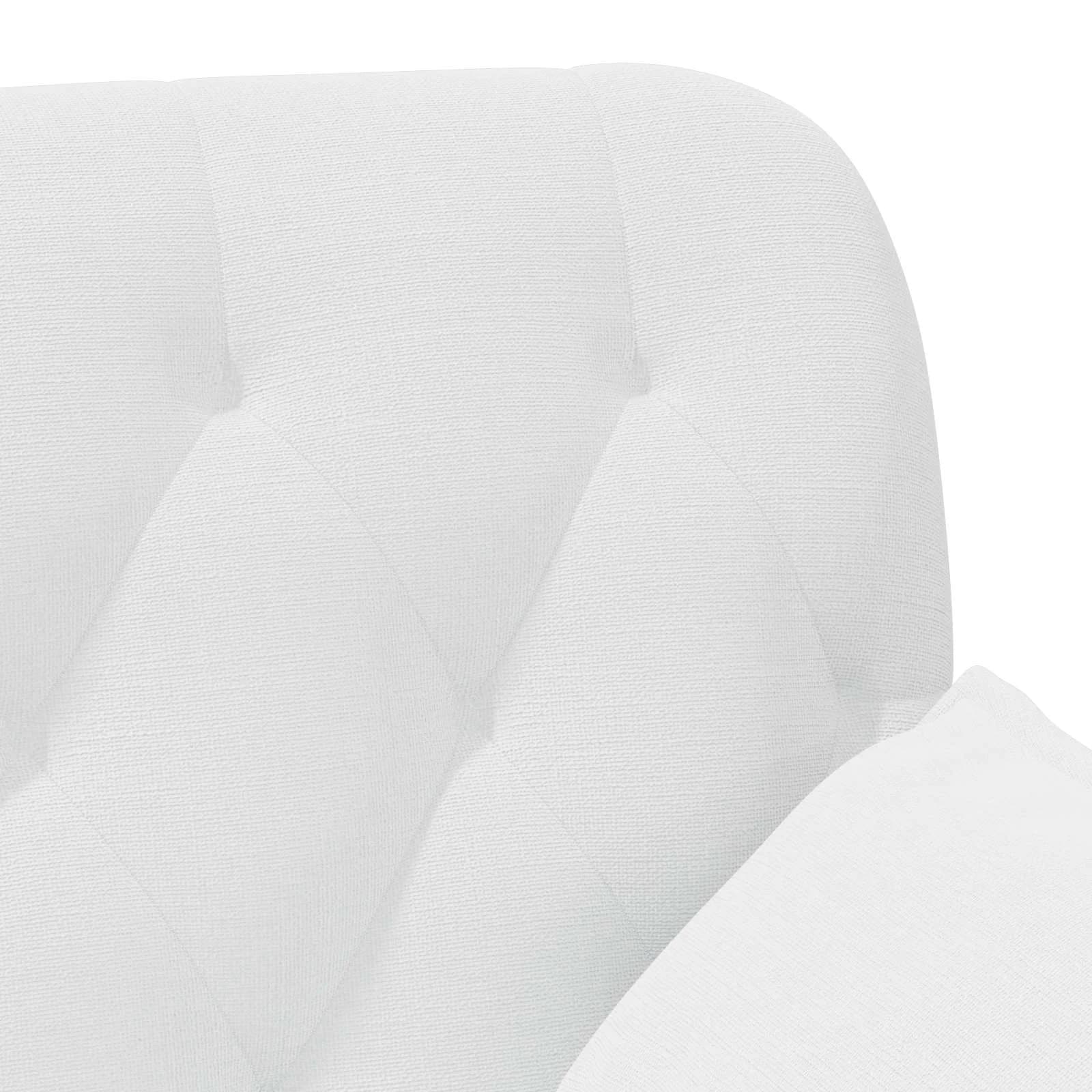 Dvojnica s gumbi Bela 111 x 68 x 80 cm Blago - slika 7