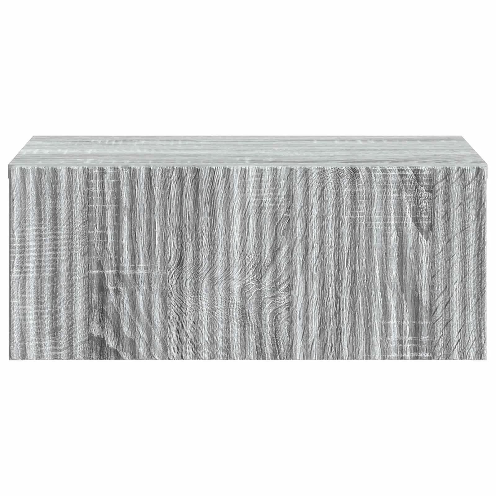 Stenski nočni omarici 2 kos Siva Sonoma 49 x 34,5 x 20 cm - slika 7