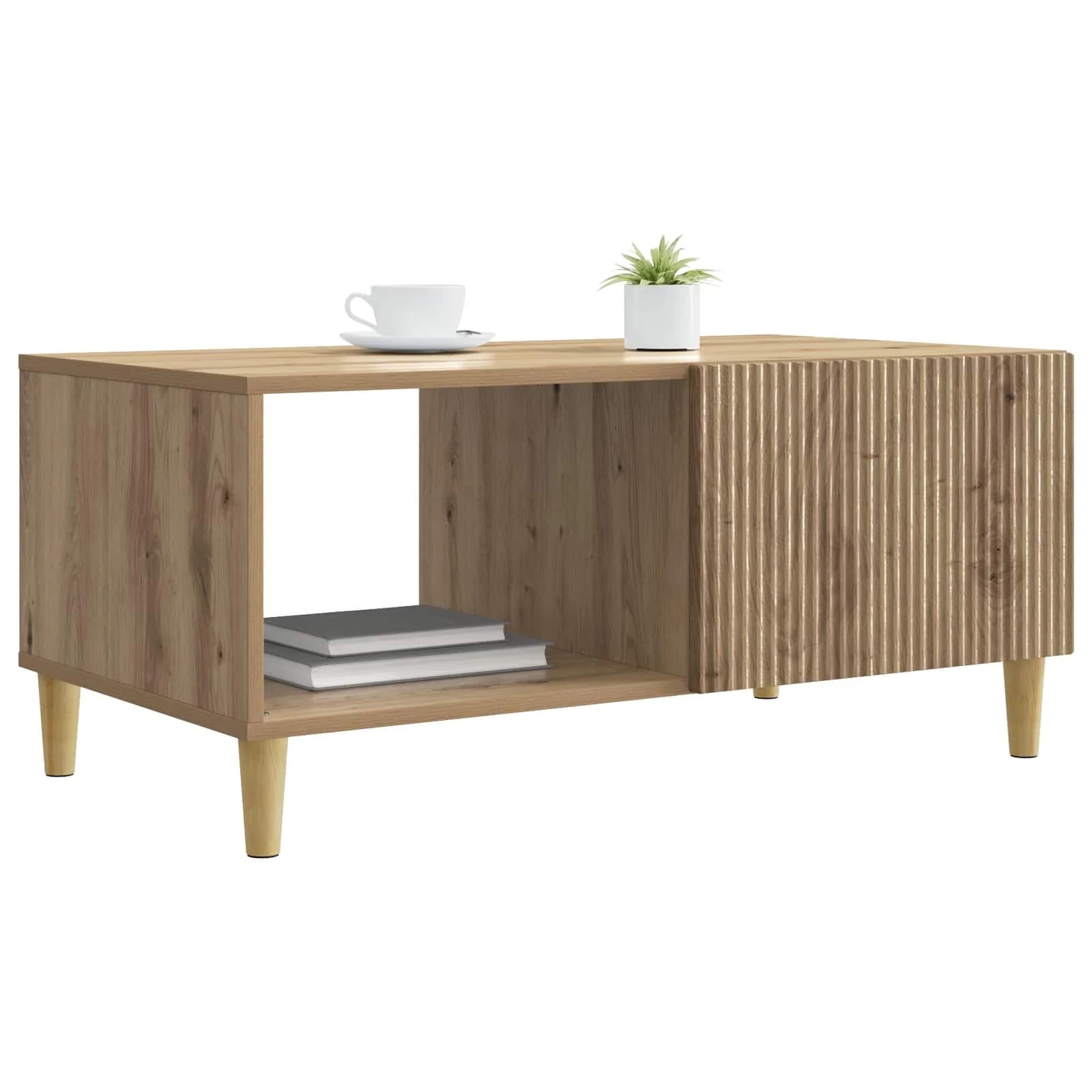 Klubska miza Artisan hrast 90 x 50 x 40 cm Inženirski les - slika 3