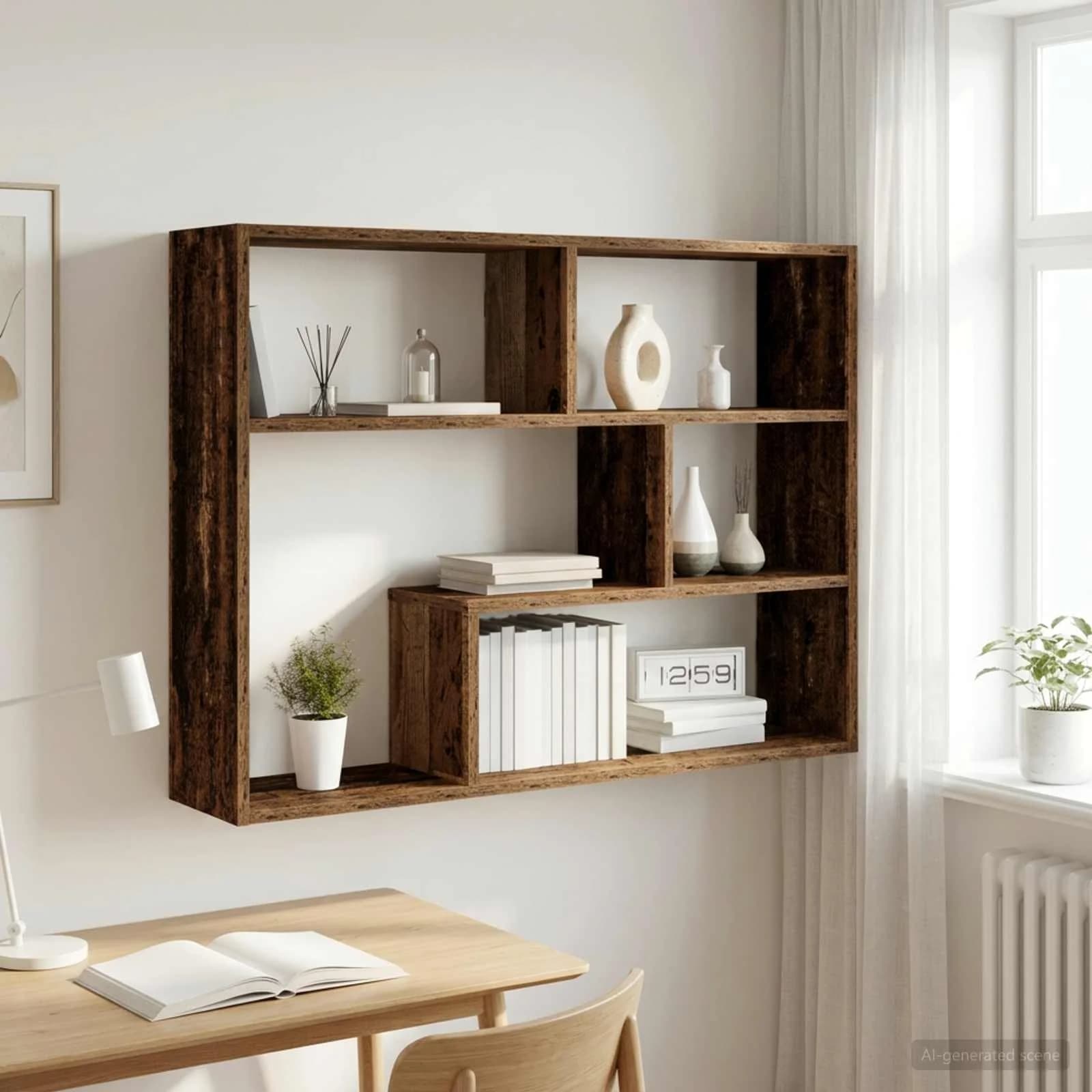 Stenska polica Montaža za steno Star les 95 x 20 x 69,5 cm