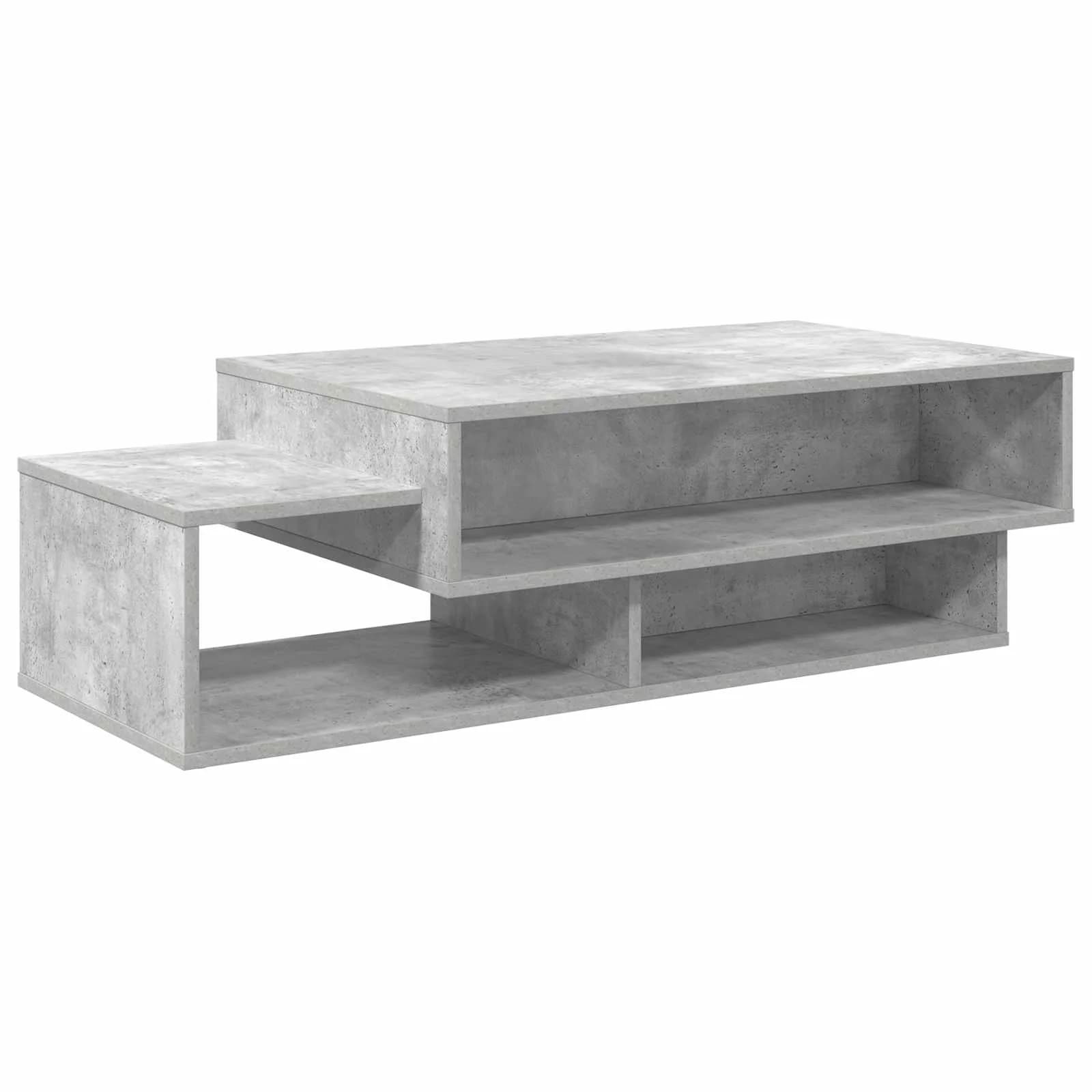 Klubska miza Betonsko siva 105 x 50 x 32,5 cm Inženirski les - slika 2