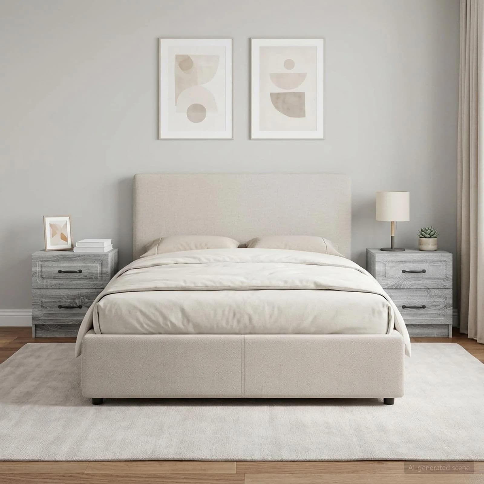 Nočna omarica 2 kos Siva Sonoma 43 x 34,5 x 44,5 cm - slika 4