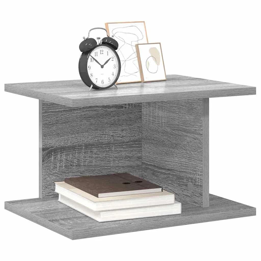Nočna omarica 2 kos Siva Sonoma 40 x 30 x 25 cm Inženirski les - slika 3