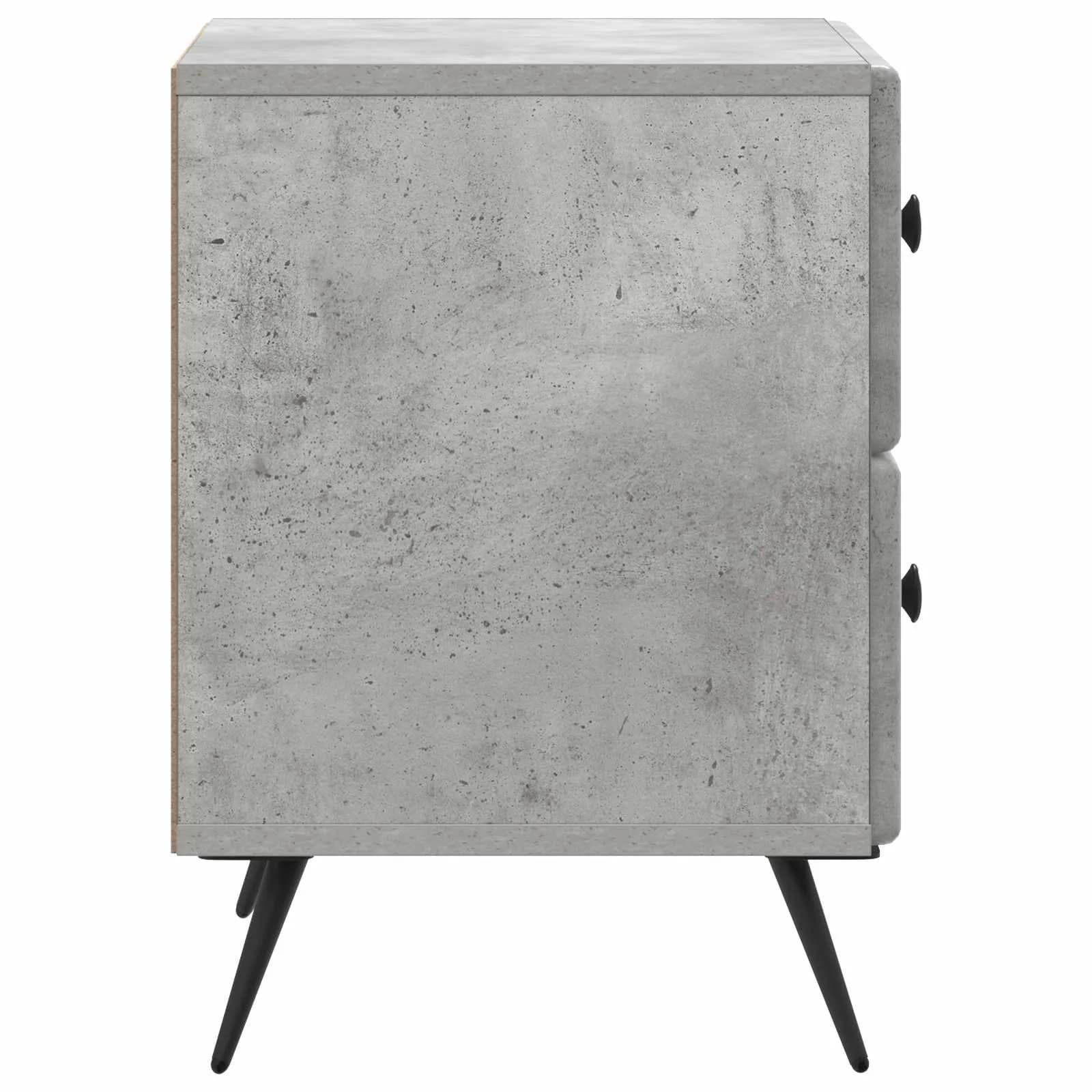 Nočna omarica 2 kos Betonsko siva 43 x 34,5 x 47,5 cm - slika 8