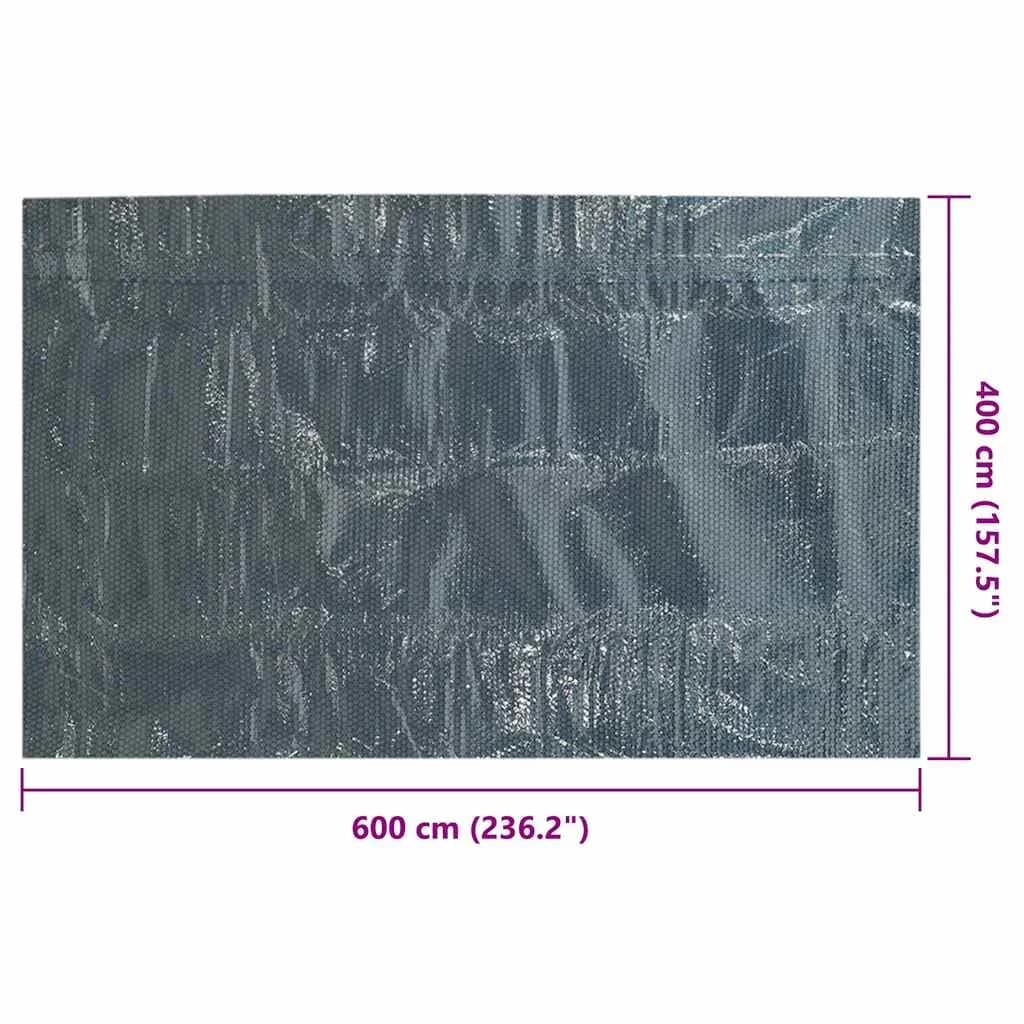 Plavajoča PE solarna folija za bazen 600x400 cm črna in modra - slika 6