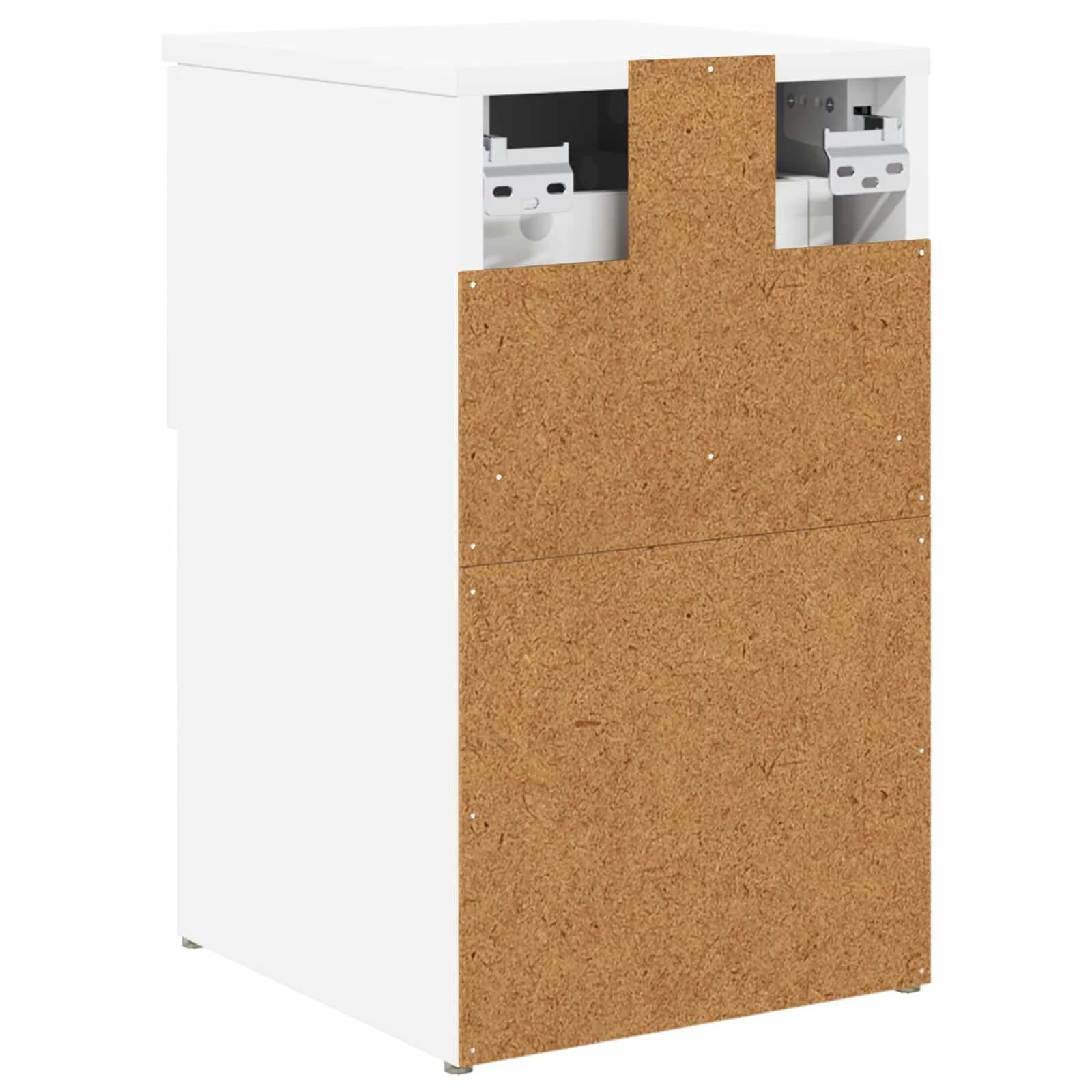 Posteljna omarica 2 kos Bela 29 x 31,5 x 49 cm Inženirski les - slika 9