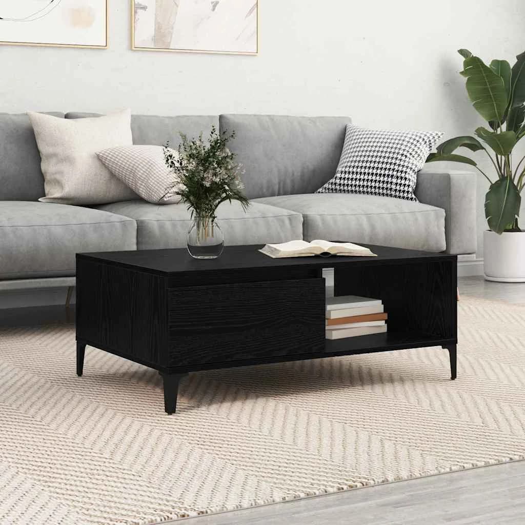 Klubska miza Črni hrast 90 x 60 x 35 cm Inženirski les