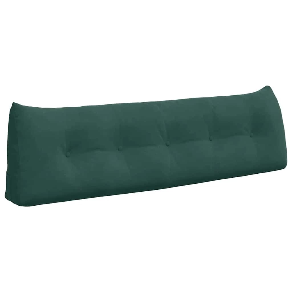Poglavni vzglavnik Temno zelena 160 x 24 x 50 cm Žamet - slika 2
