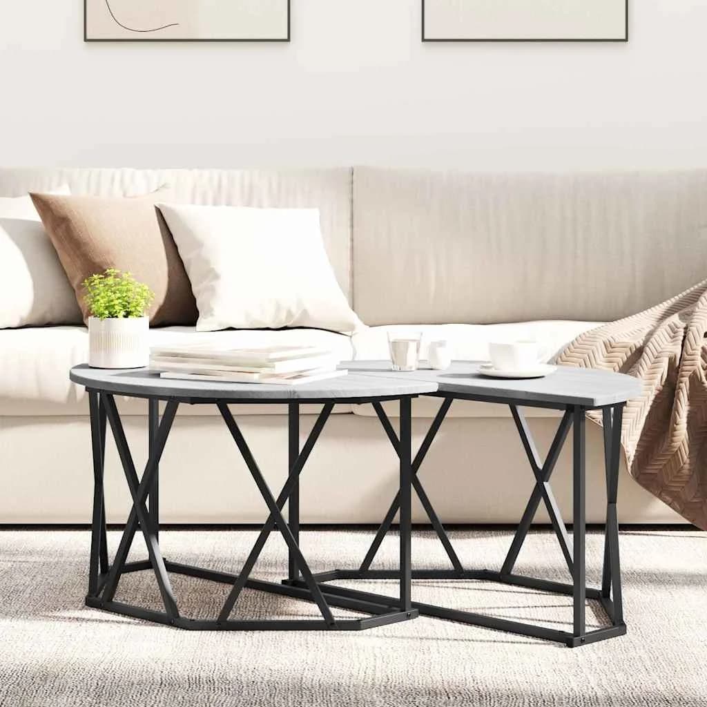 Klubska miza Siva Sonoma 80 x 80 x 42 cm - slika 4