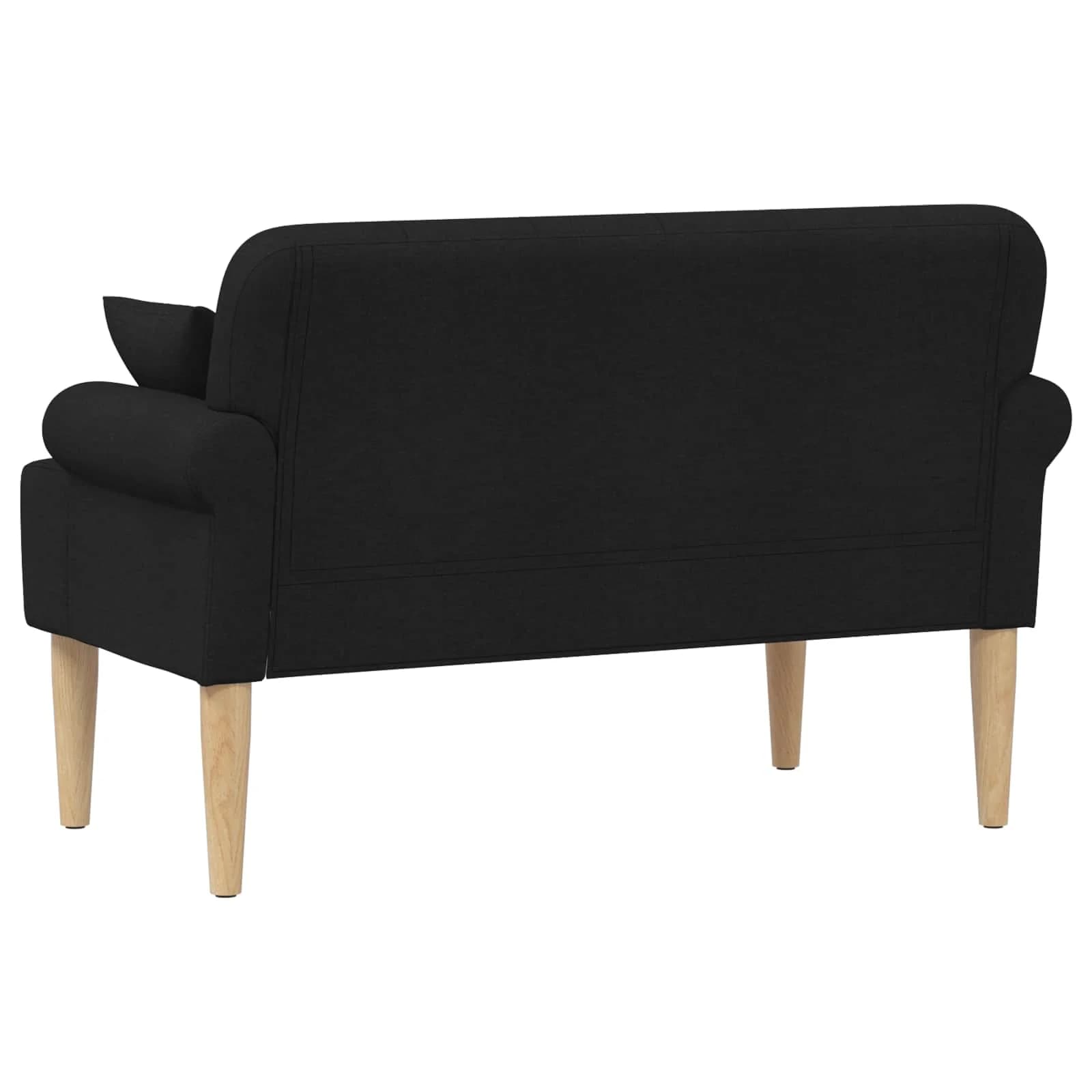 Dvojnica s gumbi Črna 120 x 65 x 79 cm Blago - slika 5