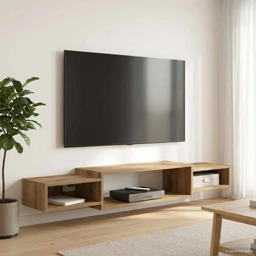 Stenska TV omarica Montaža za steno Artisan hrast