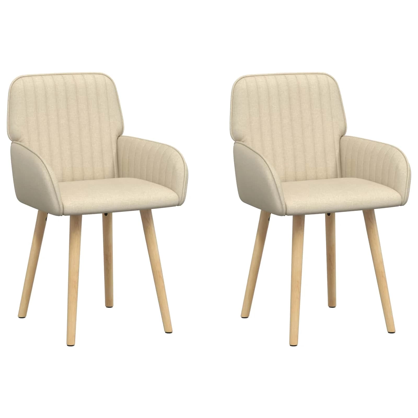 Jedilni stoli 2 kos Blago Krem 56,5 x 50 x 87,5 cm - slika 2