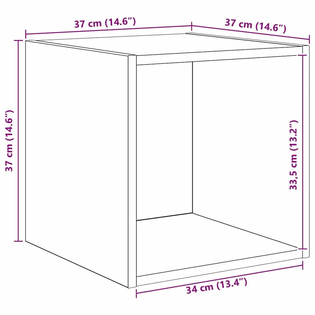 Omarica na steni Montaža za steno Star les 37 x 37 x 37 cm - slika 12