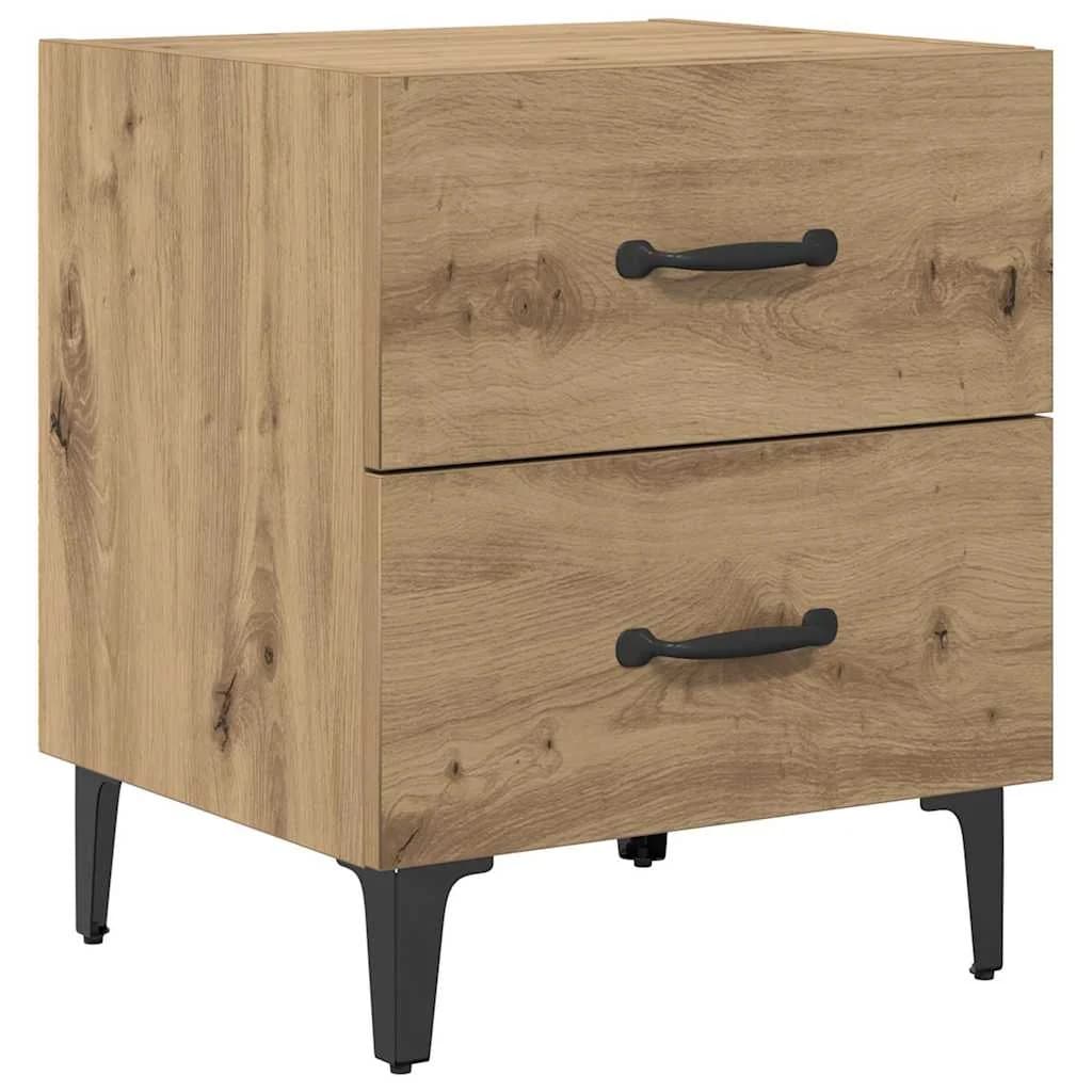 Posteljna omarica 2 kos Umetni hrast 40 x 35 x 47,5 cm - slika 6
