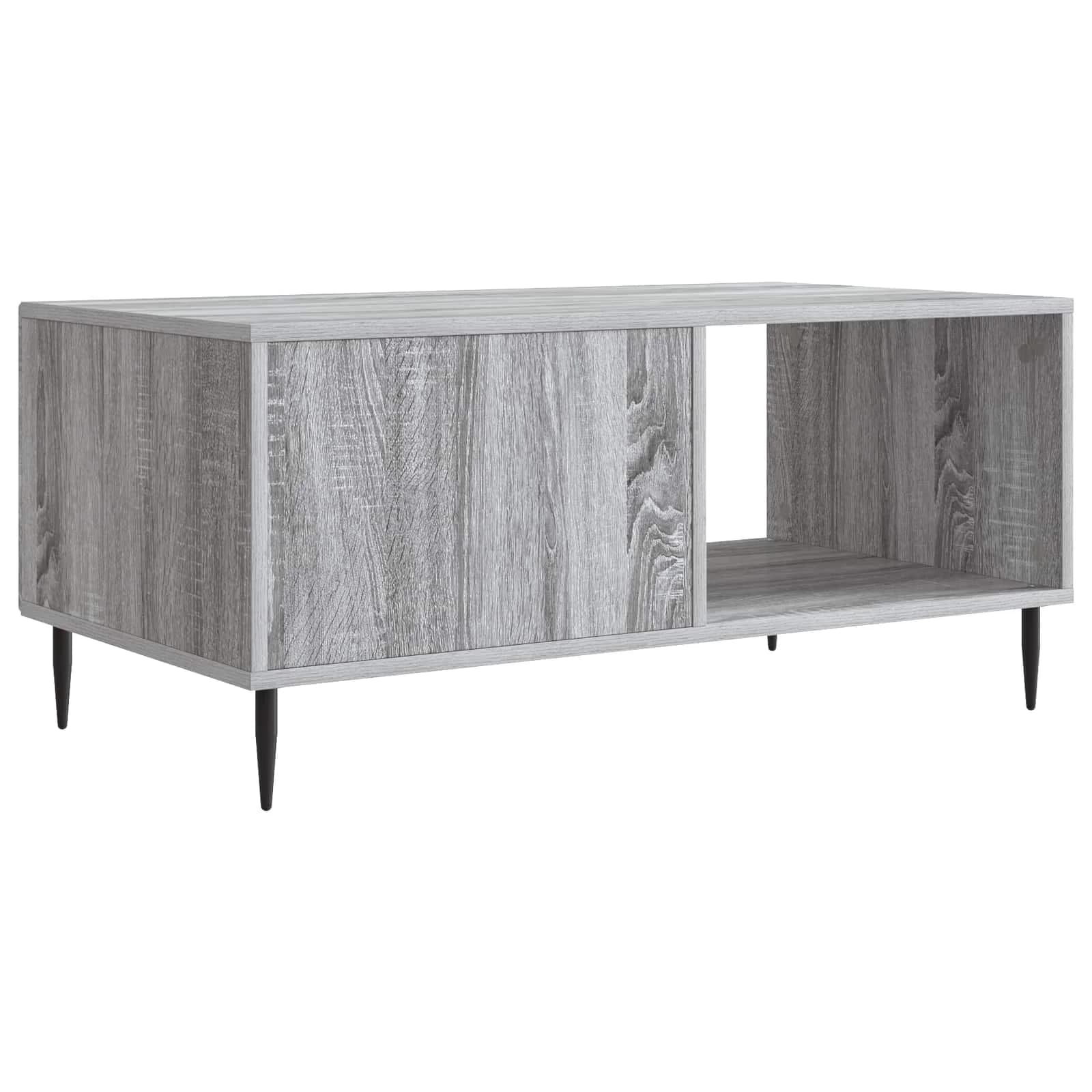 Klubska miza Siva Sonoma 90 x 50 x 40 cm Inženirski les - slika 7