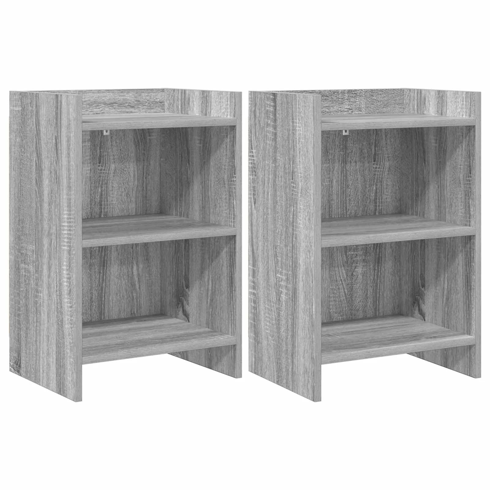 Posteljne mize 2 kos Siva Sonoma 40 x 30 x 60 cm Inženirski les