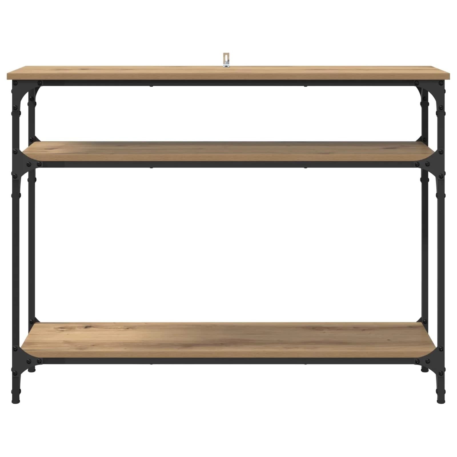 Konzolna miza Umetni hrast 100 x 29 x 75 cm Inženirski les - slika 5