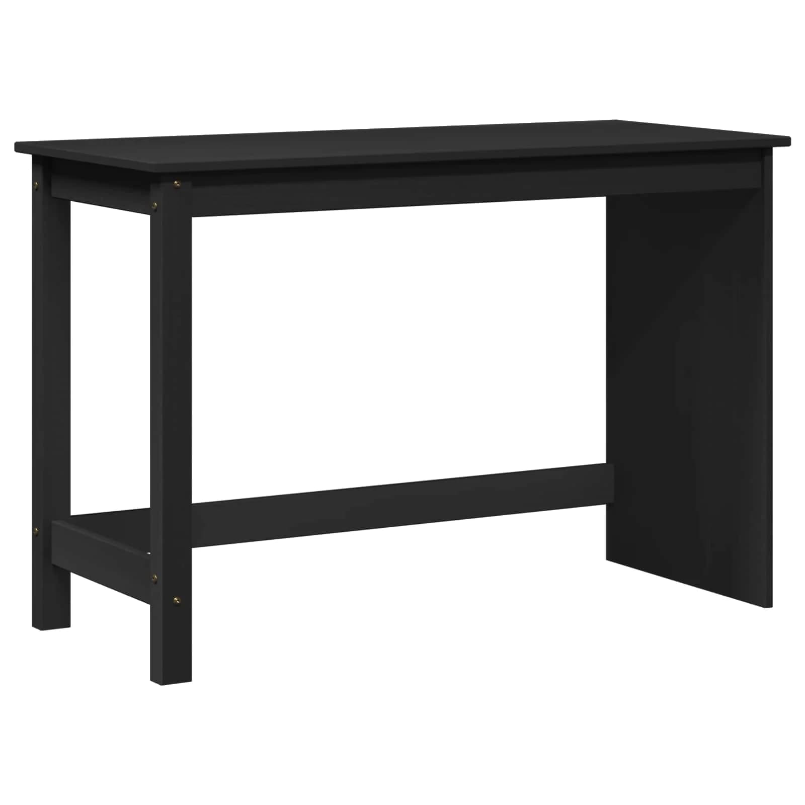 Miza Črna 112 x 50 x 75 cm Masivno borovo les - slika 2