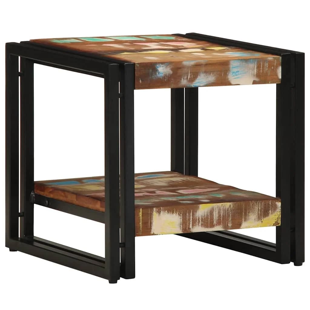 Klubska miza večbarvno 40 x 40 x 38 cm Trdna obnovljena les