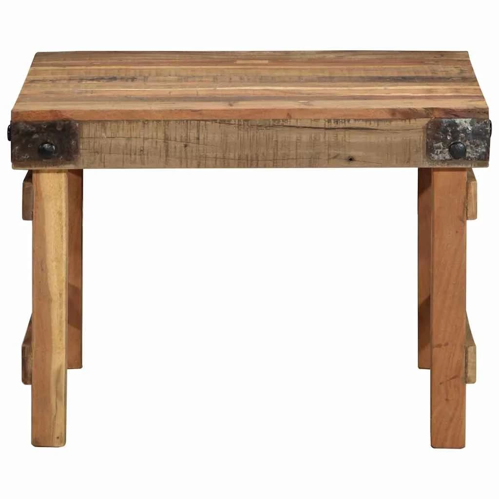 Klubska miza Rjava 60 x 55 x 40 cm Trdna obnovljena les - slika 3