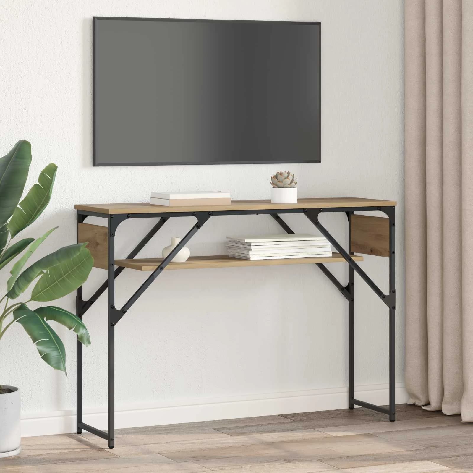 Konzolnamizica Umetni hrast Inženirski les 105x30x75cm - slika 4