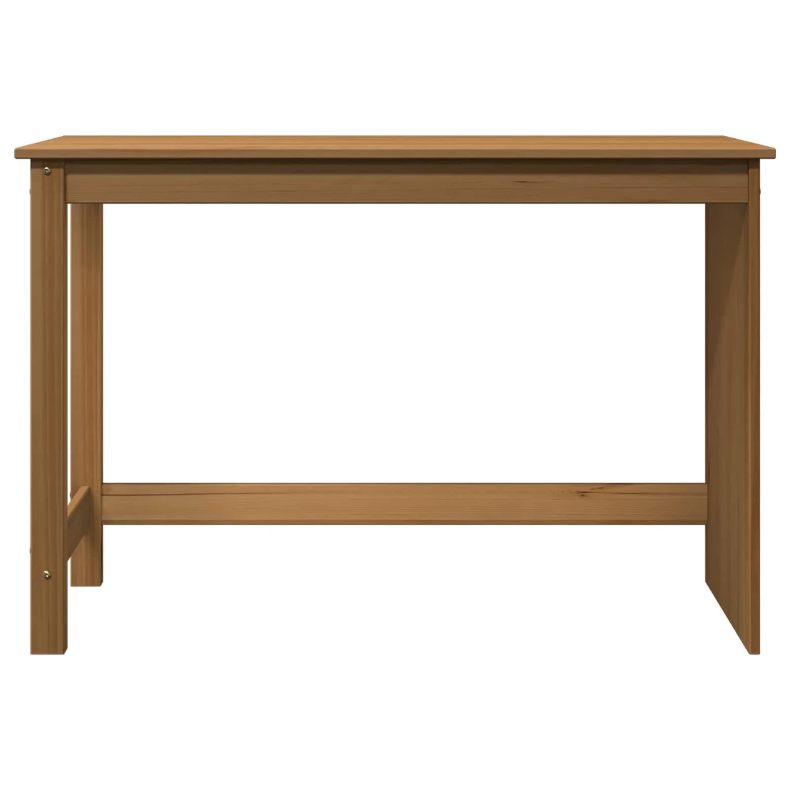 Miza Medeno rjava 112 x 50 x 75 cm Masivno borovo les - slika 4