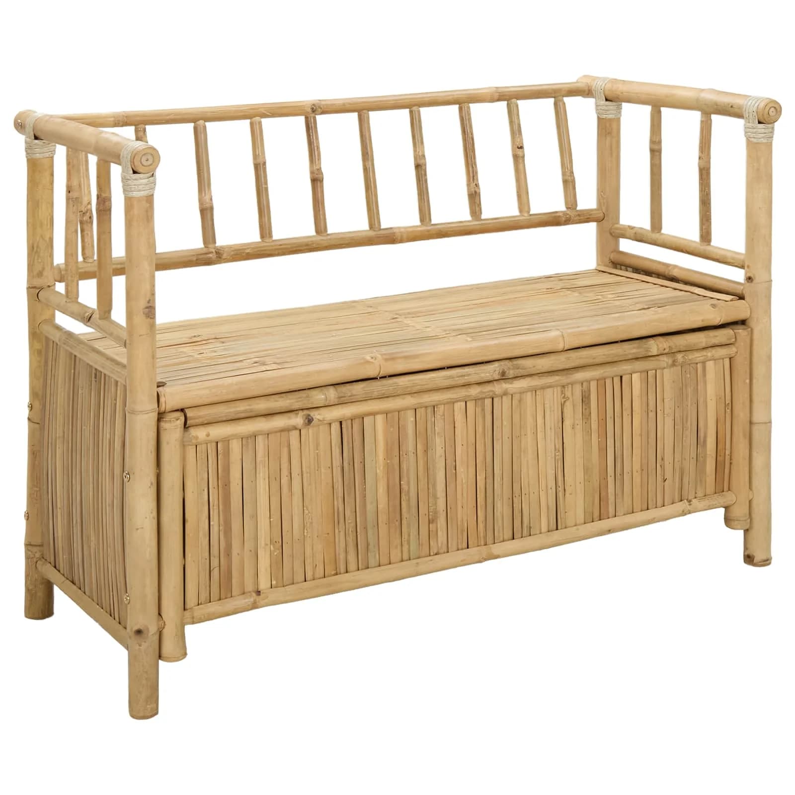 Parkovna Shramba Klop 110 x 47 x 80 cm Bambus Naravna - slika 2