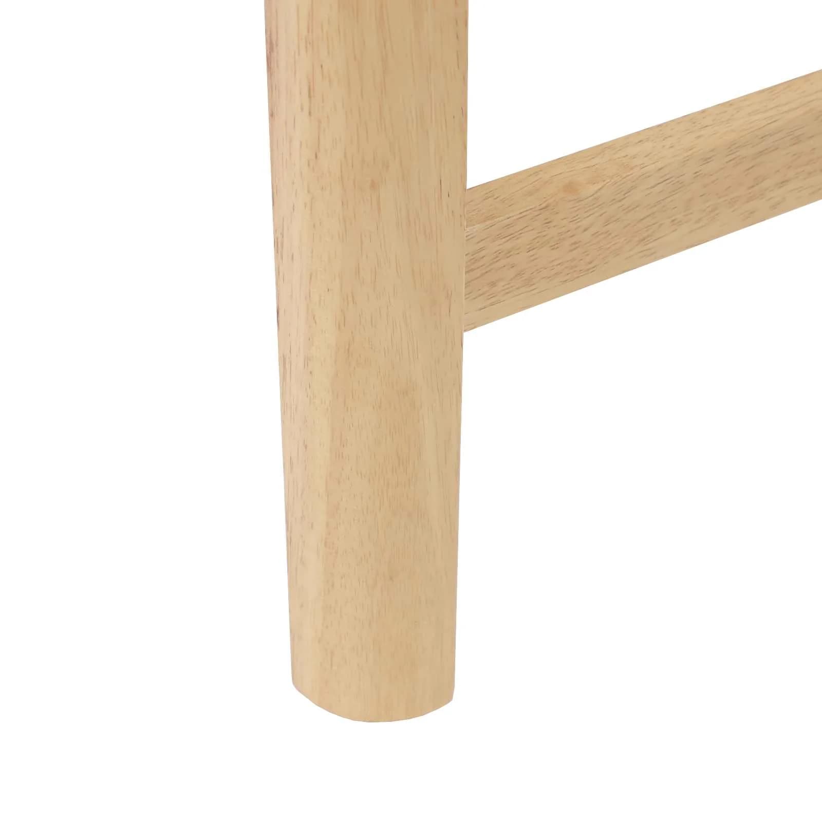 Jedilni stoli 2 kos Masivno gumovo les Naravna 48 x 49 x 95 cm - slika 10