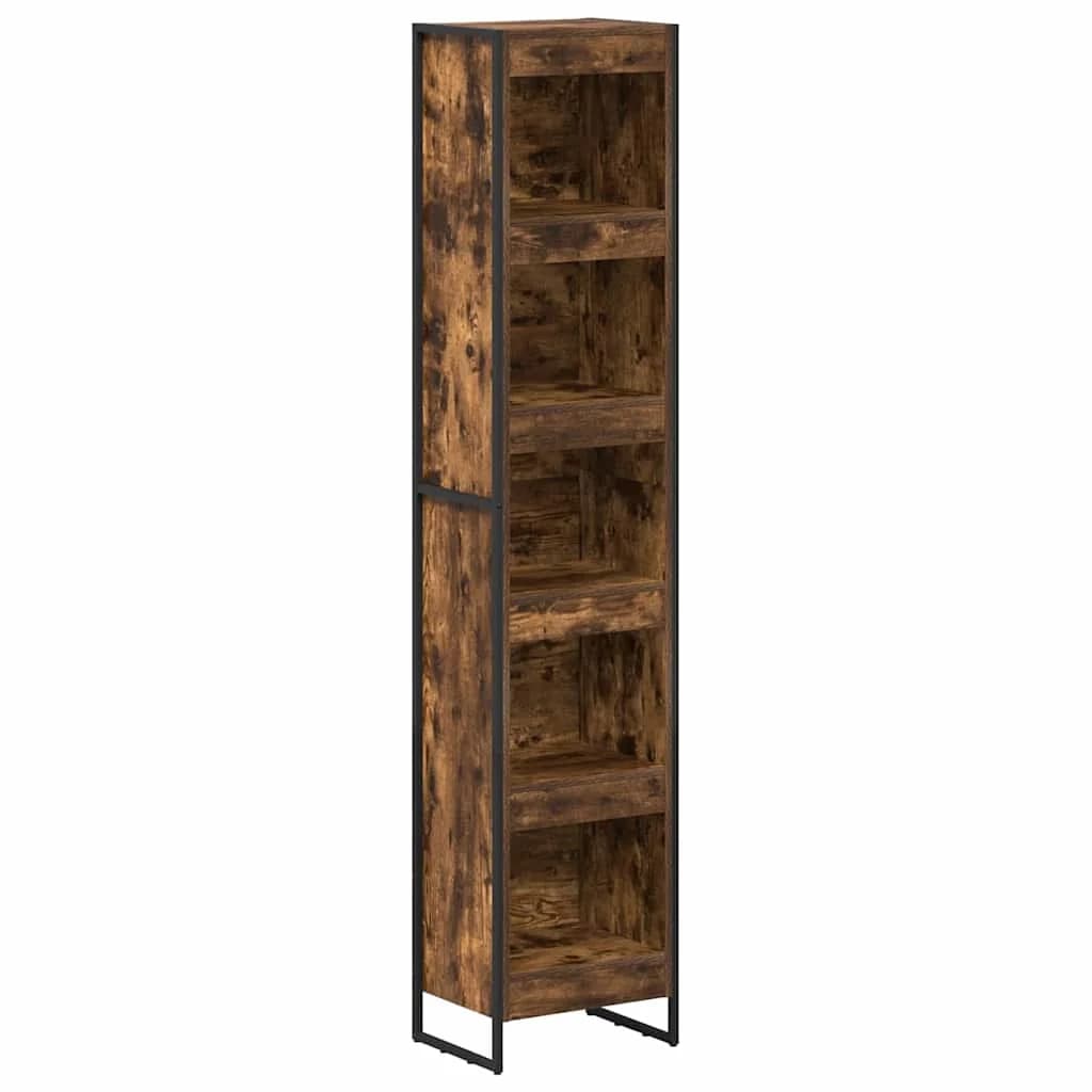 Knjigovni omar 40 x 30 x 189,5 cm Inženirski les Dimni hrast - slika 2